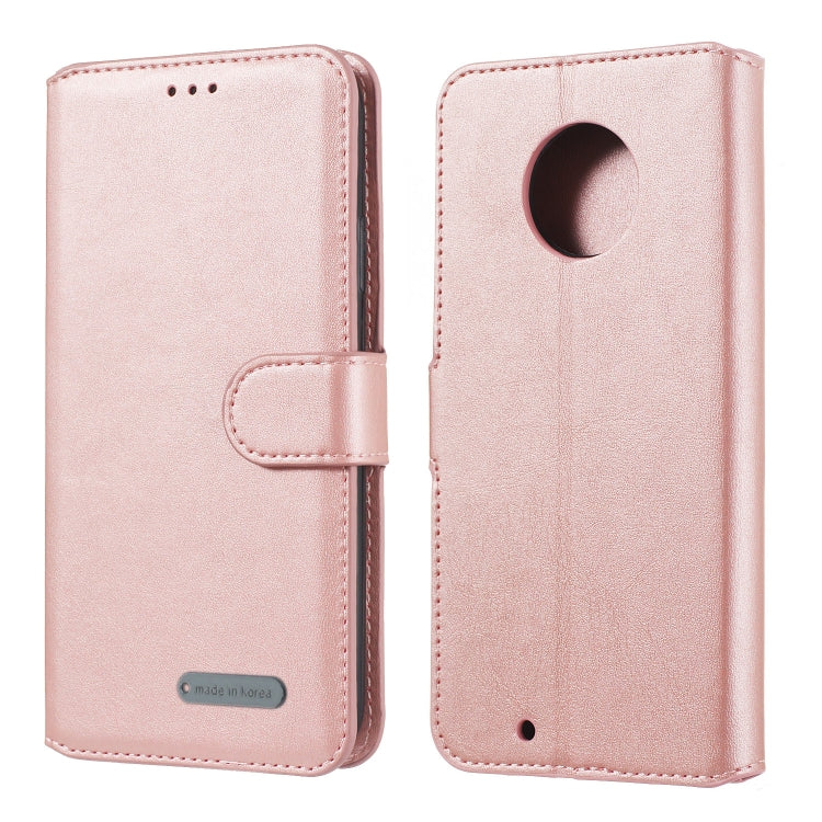For Motorola Moto G6 (2018) Solid Color Buckle Horizontal Flip Leather Case with Wallet & Holder & Card Slots