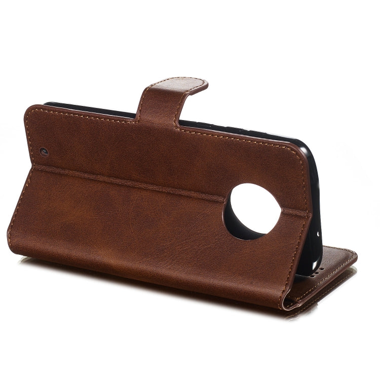 For Motorola Moto G6 (2018) Solid Color Buckle Horizontal Flip Leather Case with Wallet & Holder & Card Slots