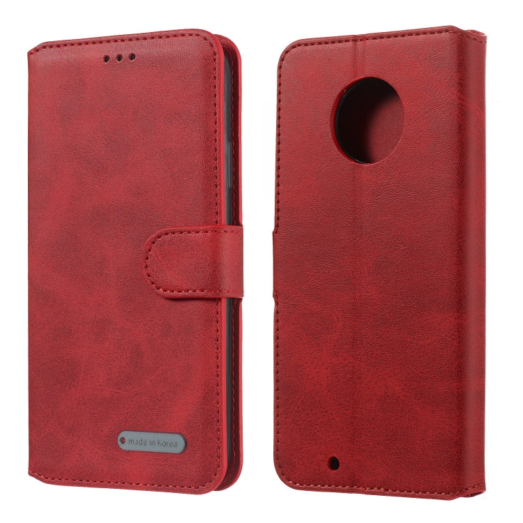 For Motorola Moto G6 (2018) Solid Color Buckle Horizontal Flip Leather Case with Wallet & Holder & Card Slots
