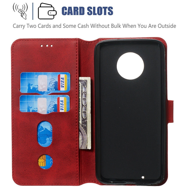 For Motorola Moto G6 (2018) Solid Color Buckle Horizontal Flip Leather Case with Wallet & Holder & Card Slots