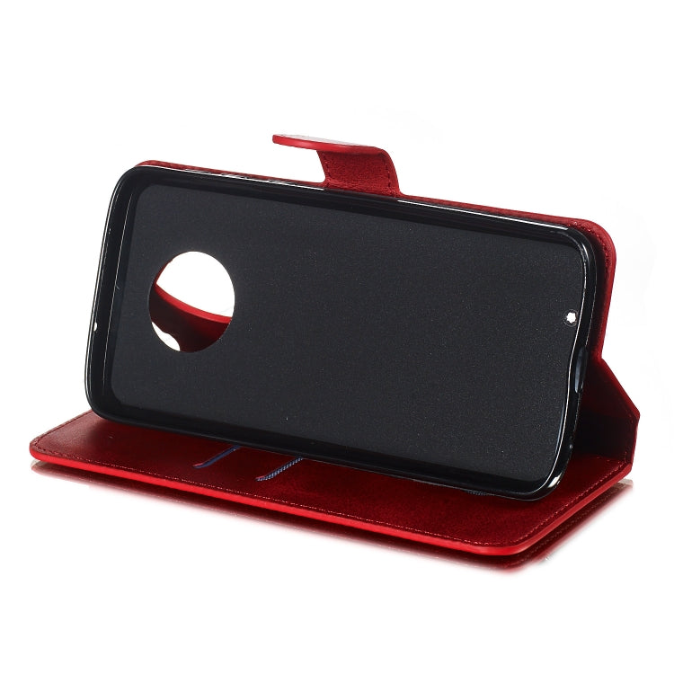For Motorola Moto G6 (2018) Solid Color Buckle Horizontal Flip Leather Case with Wallet & Holder & Card Slots