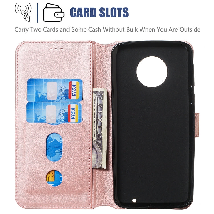 For Motorola Moto G6 Plus (2018) Solid Color Buckle Horizontal Flip Leather Case with Wallet & Holder & Card Slots