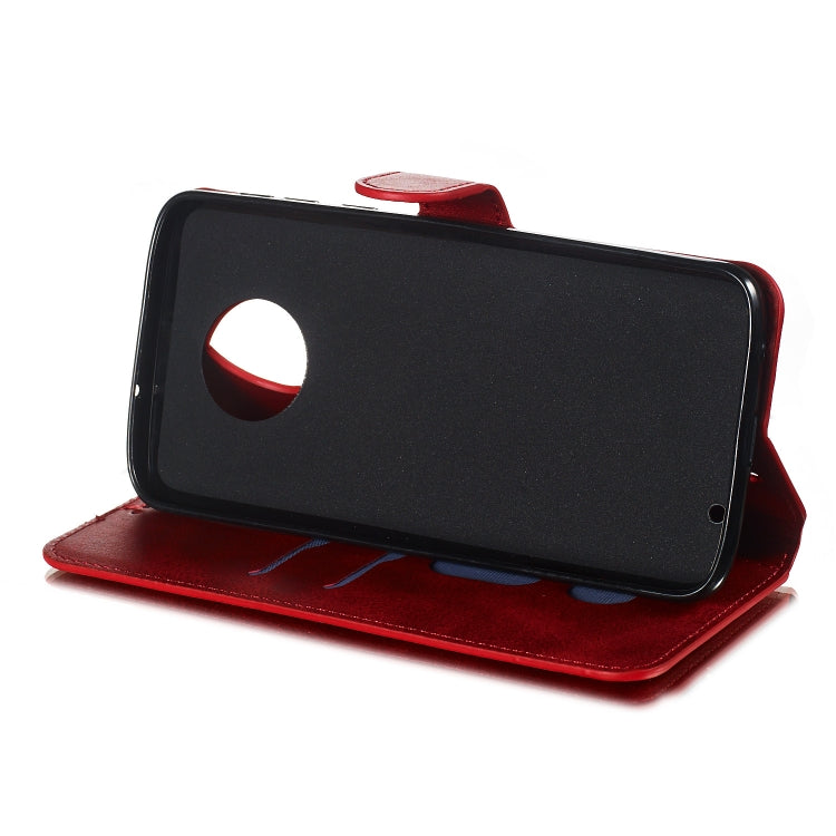 For Motorola Moto G6 Plus (2018) Solid Color Buckle Horizontal Flip Leather Case with Wallet & Holder & Card Slots