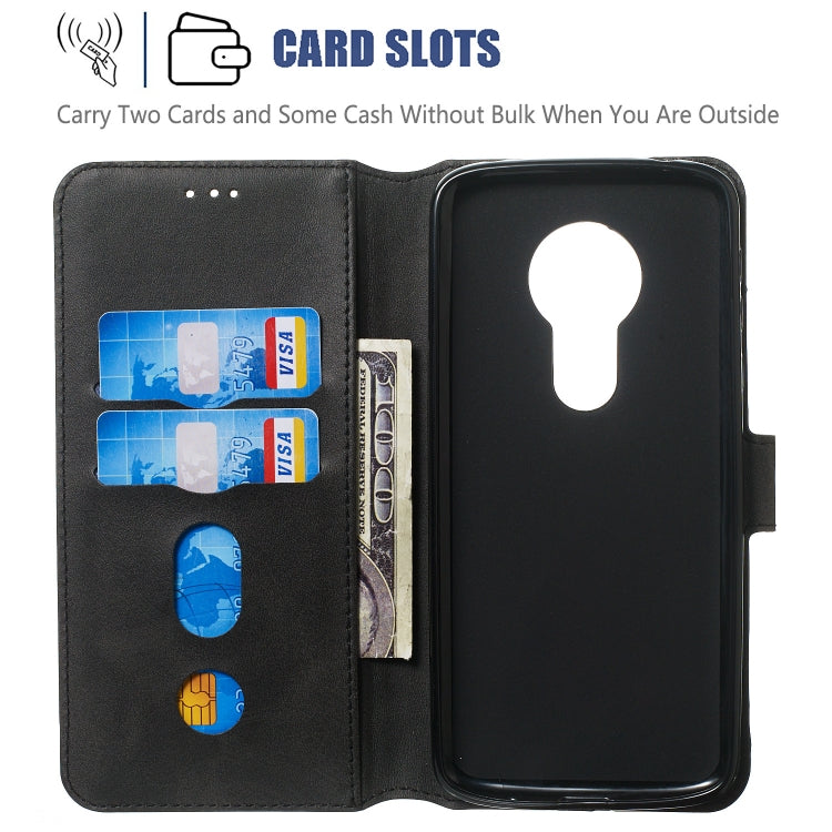 For Motorola Moto G6 Play Solid Color Buckle Horizontal Flip Leather Case with Wallet & Holder & Card Slots