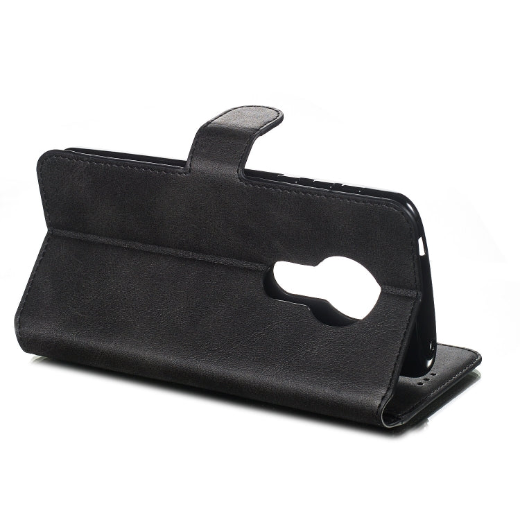 For Motorola Moto G6 Play Solid Color Buckle Horizontal Flip Leather Case with Wallet & Holder & Card Slots