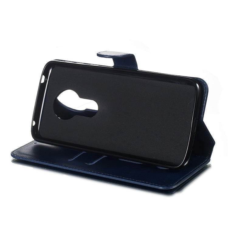 For Motorola Moto G6 Play Solid Color Buckle Horizontal Flip Leather Case with Wallet & Holder & Card Slots