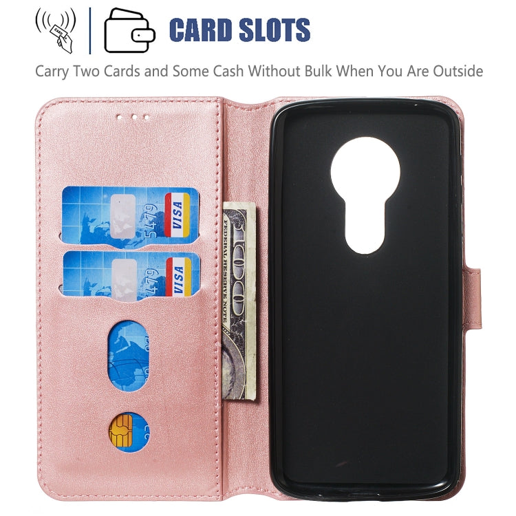 For Motorola Moto G6 Play Solid Color Buckle Horizontal Flip Leather Case with Wallet & Holder & Card Slots