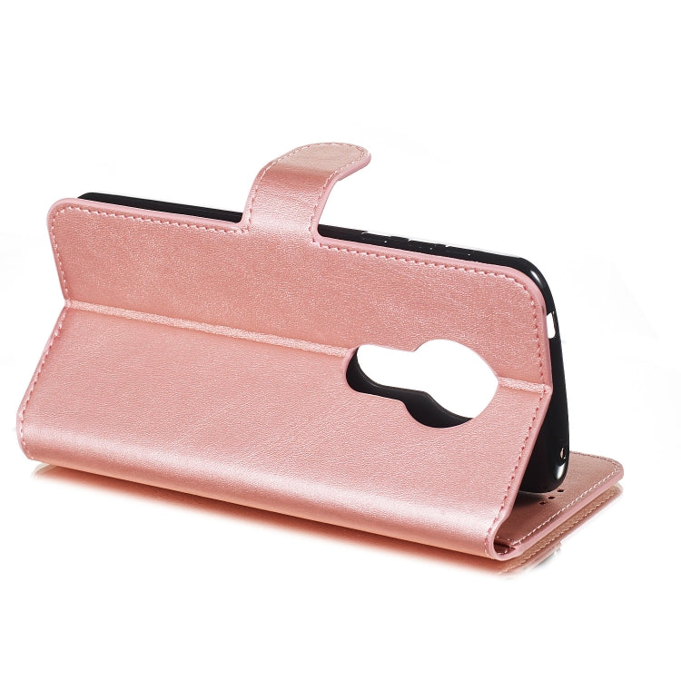 For Motorola Moto G6 Play Solid Color Buckle Horizontal Flip Leather Case with Wallet & Holder & Card Slots