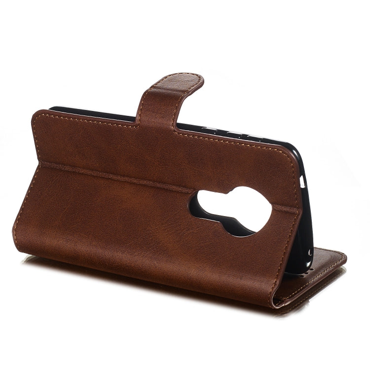 For Motorola Moto G6 Play Solid Color Buckle Horizontal Flip Leather Case with Wallet & Holder & Card Slots