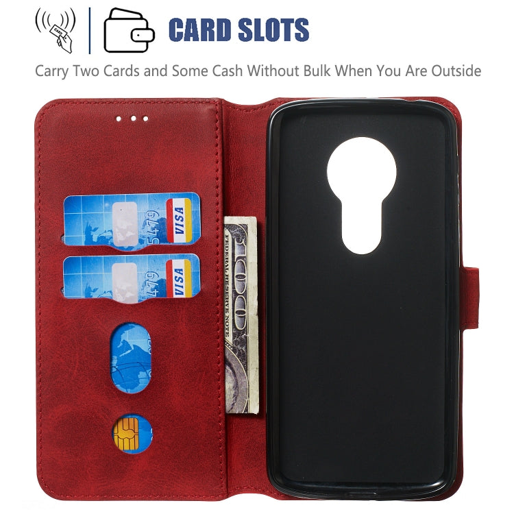 For Motorola Moto G6 Play Solid Color Buckle Horizontal Flip Leather Case with Wallet & Holder & Card Slots