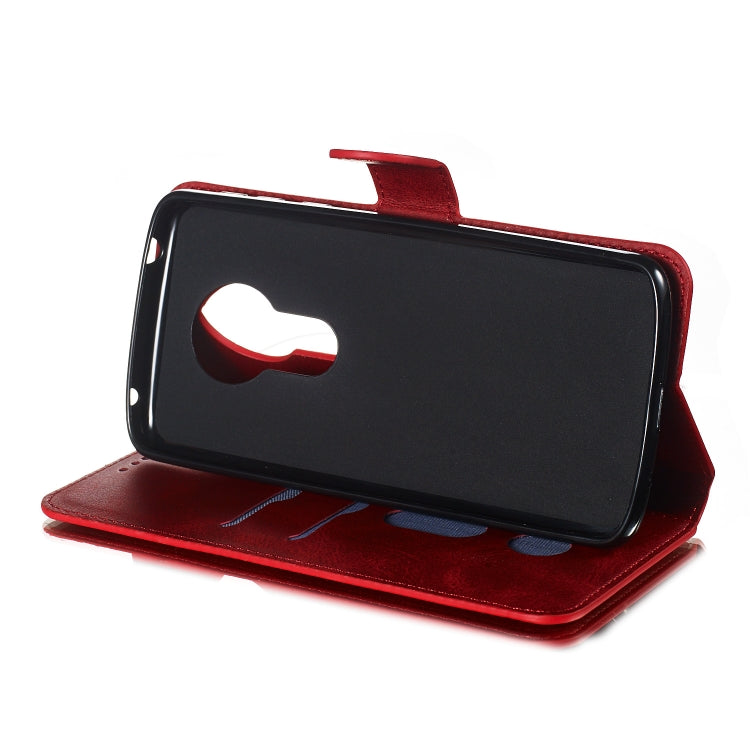 For Motorola Moto G6 Play Solid Color Buckle Horizontal Flip Leather Case with Wallet & Holder & Card Slots