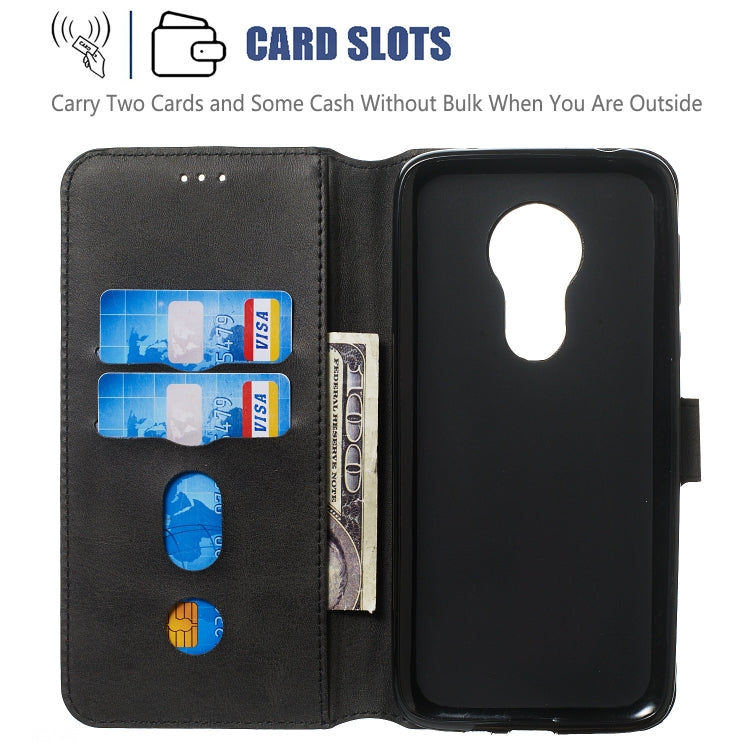 For Motorola Moto G7 Play Solid Color Buckle Horizontal Flip Leather Case with Wallet & Holder & Card Slots