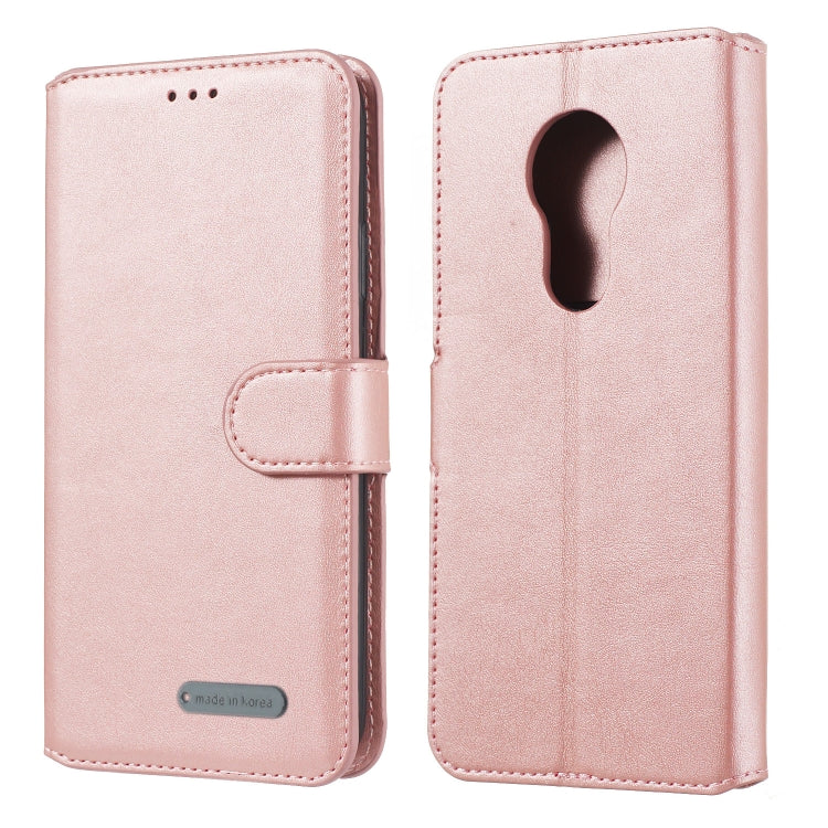 For Motorola Moto G7 Play Solid Color Buckle Horizontal Flip Leather Case with Wallet & Holder & Card Slots