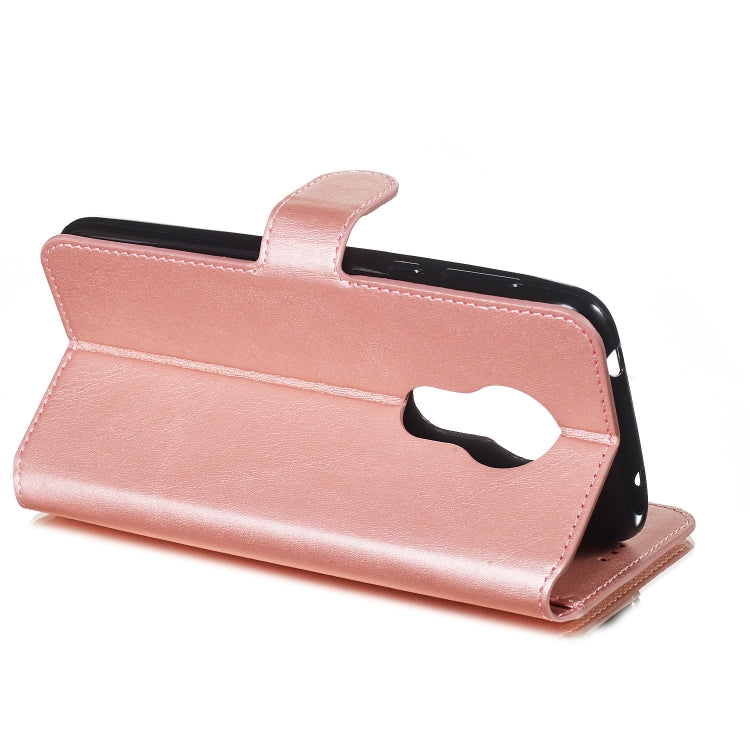 For Motorola Moto G7 Play Solid Color Buckle Horizontal Flip Leather Case with Wallet & Holder & Card Slots