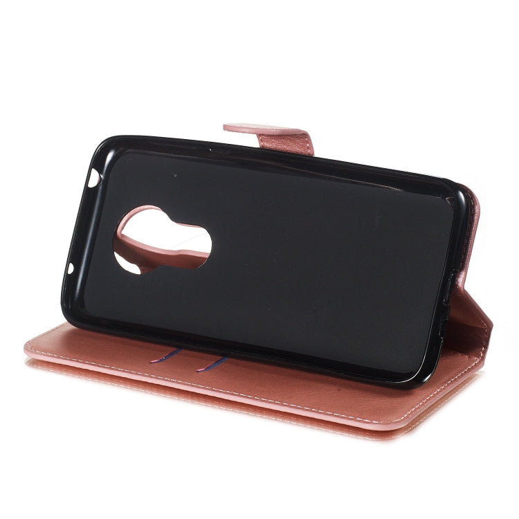 For Motorola Moto G7 Play Solid Color Buckle Horizontal Flip Leather Case with Wallet & Holder & Card Slots