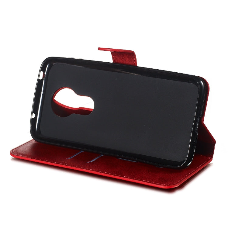 For Motorola Moto G7 Play Solid Color Buckle Horizontal Flip Leather Case with Wallet & Holder & Card Slots