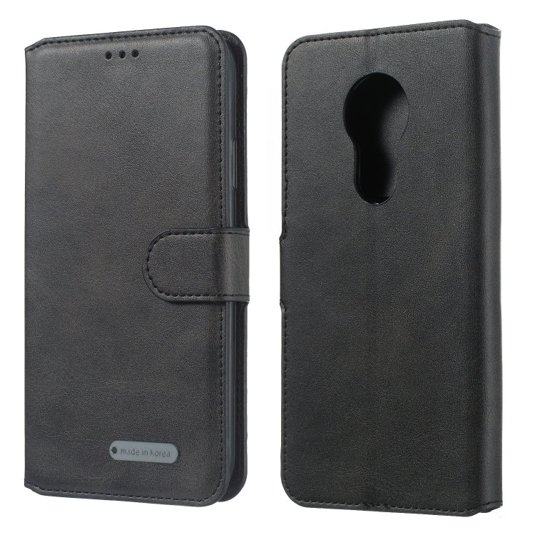 For Motorola Moto G7 Power Solid Color Buckle Horizontal Flip Leather Case with Wallet & Holder & Card Slots