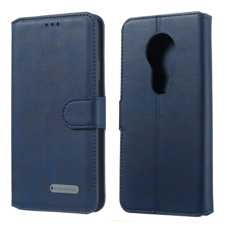 For Motorola Moto G7 Power Solid Color Buckle Horizontal Flip Leather Case with Wallet & Holder & Card Slots