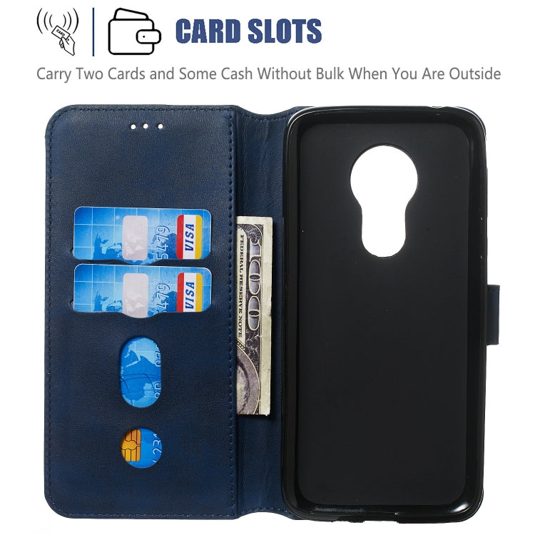 For Motorola Moto G7 Power Solid Color Buckle Horizontal Flip Leather Case with Wallet & Holder & Card Slots