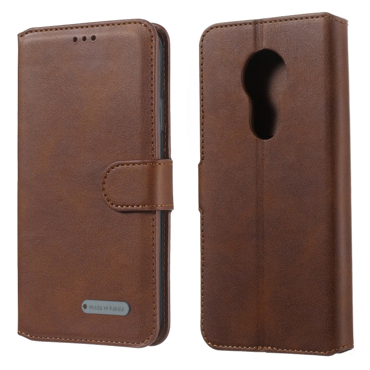 For Motorola Moto G7 Power Solid Color Buckle Horizontal Flip Leather Case with Wallet & Holder & Card Slots