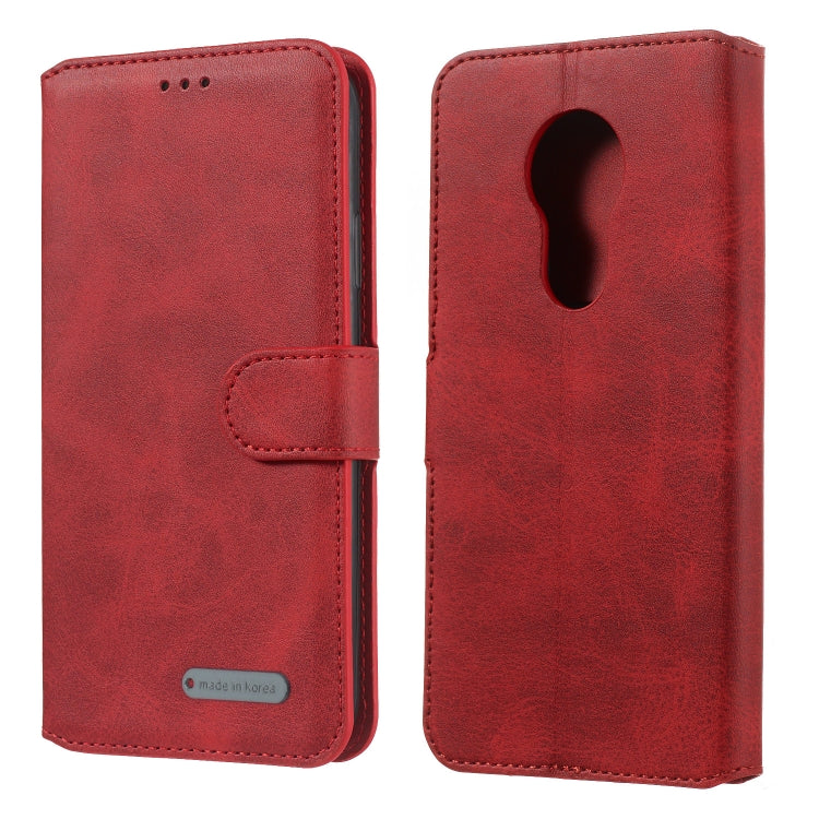For Motorola Moto G7 Power Solid Color Buckle Horizontal Flip Leather Case with Wallet & Holder & Card Slots