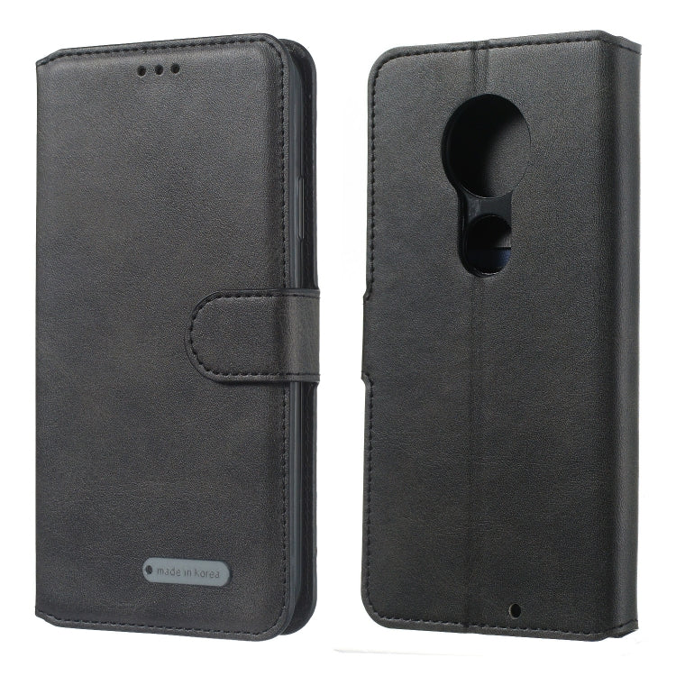 For Motorola Moto G7 / G7 Plus Solid Color Buckle Horizontal Flip Leather Case with Wallet & Holder & Card Slots