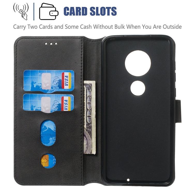 For Motorola Moto G7 / G7 Plus Solid Color Buckle Horizontal Flip Leather Case with Wallet & Holder & Card Slots