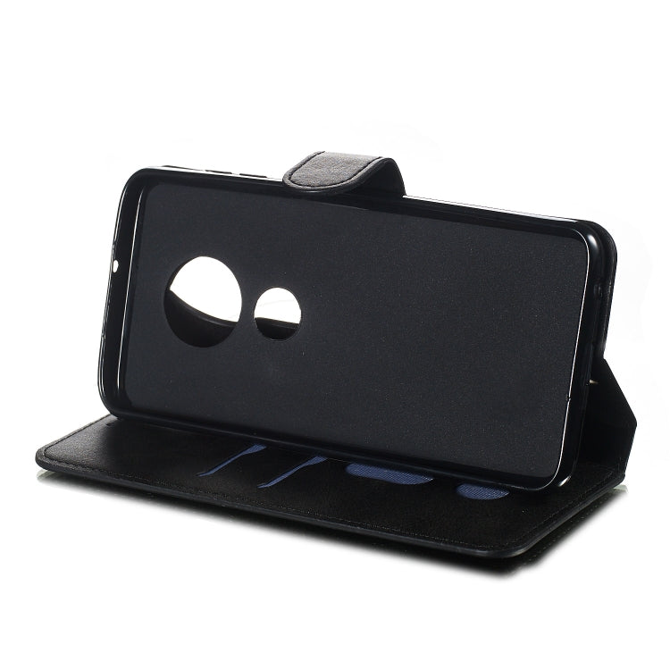 For Motorola Moto G7 / G7 Plus Solid Color Buckle Horizontal Flip Leather Case with Wallet & Holder & Card Slots