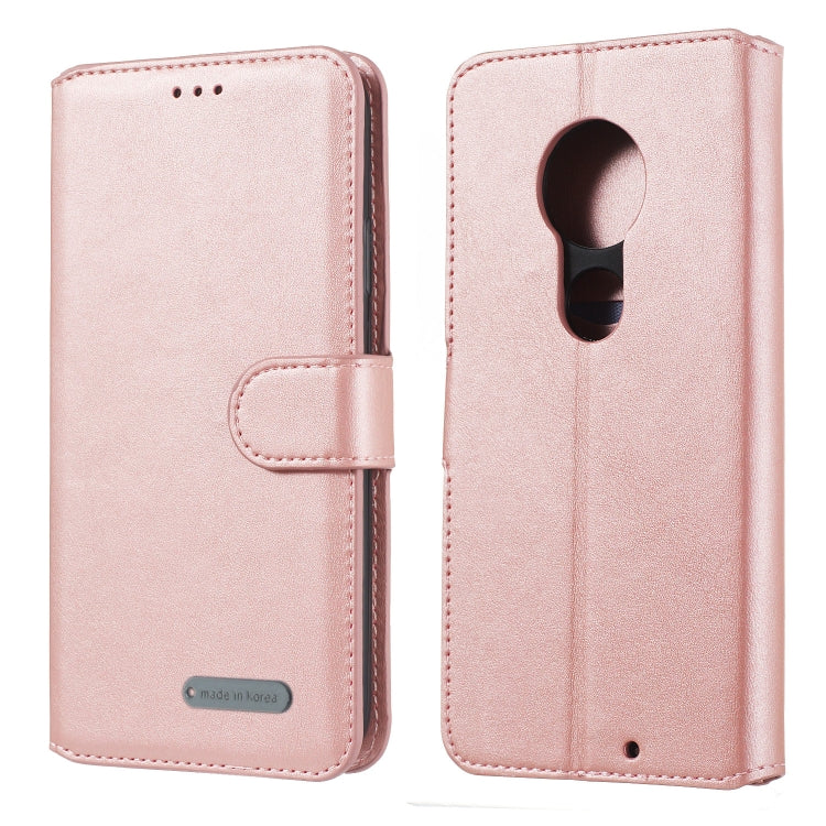 For Motorola Moto G7 / G7 Plus Solid Color Buckle Horizontal Flip Leather Case with Wallet & Holder & Card Slots