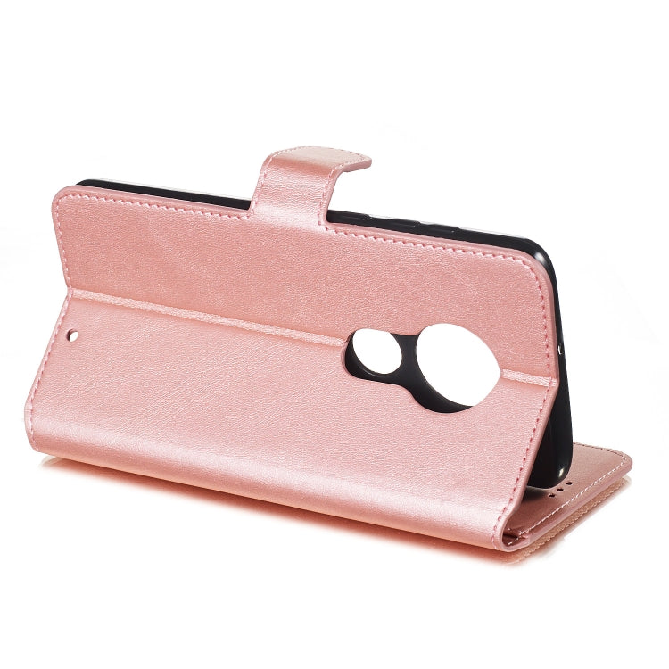 For Motorola Moto G7 / G7 Plus Solid Color Buckle Horizontal Flip Leather Case with Wallet & Holder & Card Slots