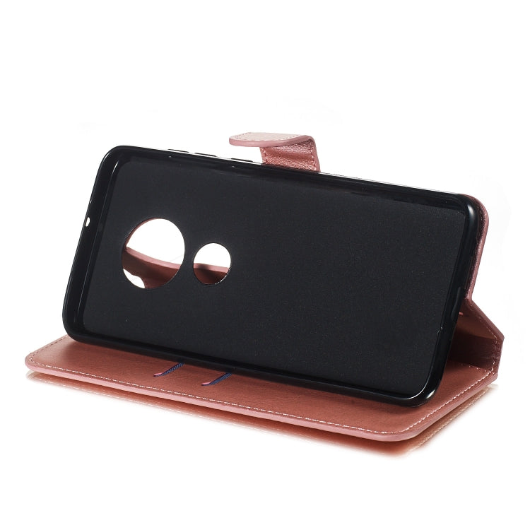 For Motorola Moto G7 / G7 Plus Solid Color Buckle Horizontal Flip Leather Case with Wallet & Holder & Card Slots