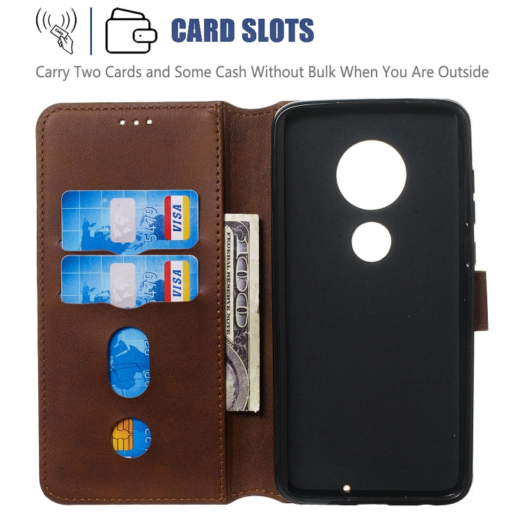 For Motorola Moto G7 / G7 Plus Solid Color Buckle Horizontal Flip Leather Case with Wallet & Holder & Card Slots