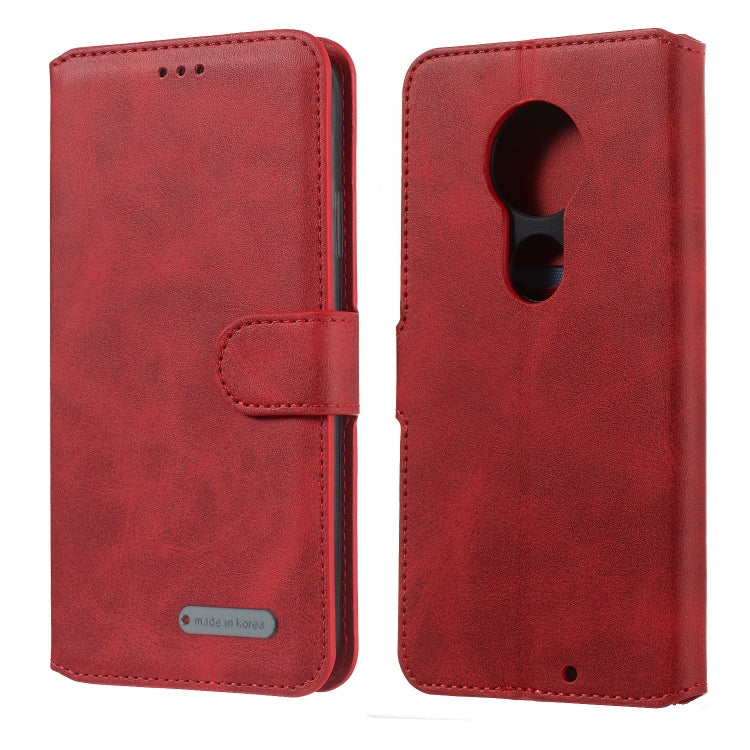 For Motorola Moto G7 / G7 Plus Solid Color Buckle Horizontal Flip Leather Case with Wallet & Holder & Card Slots