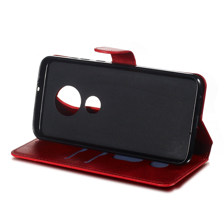 For Motorola Moto G7 / G7 Plus Solid Color Buckle Horizontal Flip Leather Case with Wallet & Holder & Card Slots