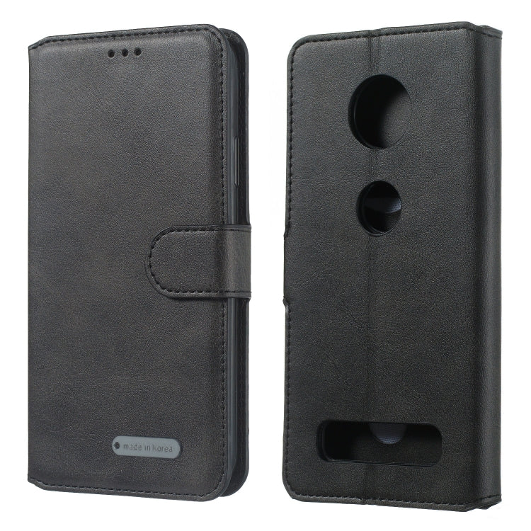 For Motorola Moto Z4 Play Solid Color Buckle Horizontal Flip Leather Case with Wallet & Holder & Card Slots