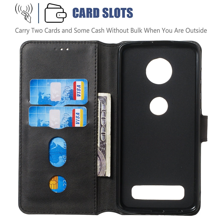 For Motorola Moto Z4 Play Solid Color Buckle Horizontal Flip Leather Case with Wallet & Holder & Card Slots