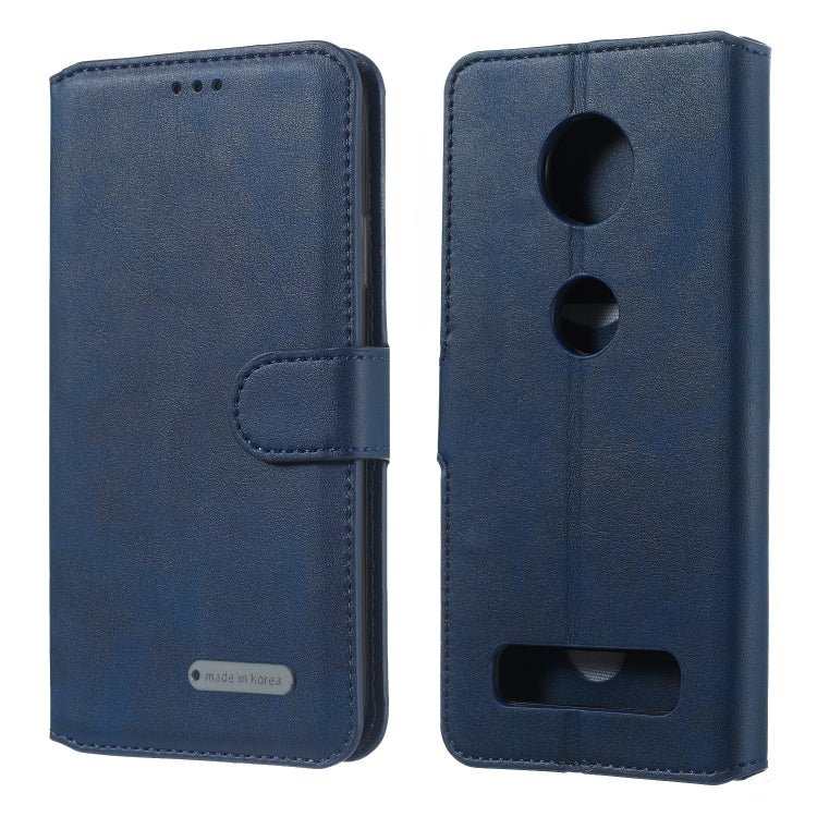 For Motorola Moto Z4 Play Solid Color Buckle Horizontal Flip Leather Case with Wallet & Holder & Card Slots