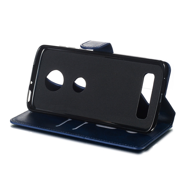 For Motorola Moto Z4 Play Solid Color Buckle Horizontal Flip Leather Case with Wallet & Holder & Card Slots