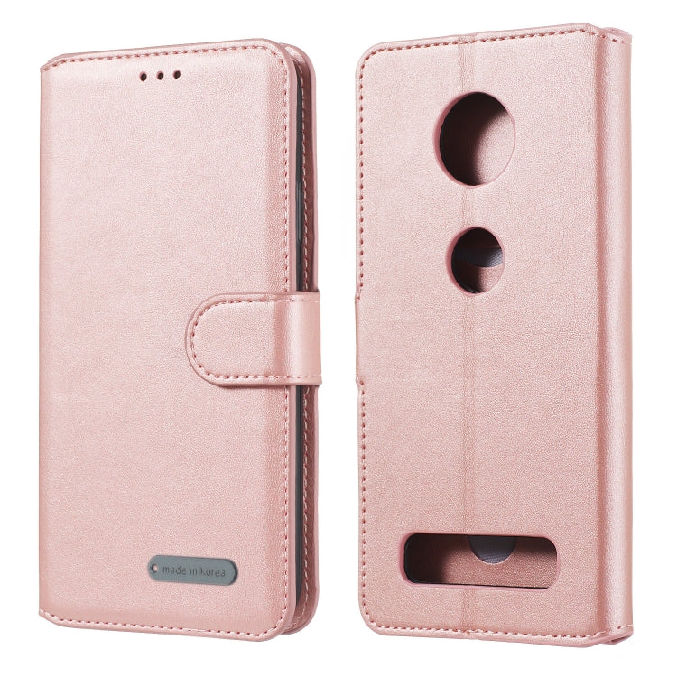 For Motorola Moto Z4 Play Solid Color Buckle Horizontal Flip Leather Case with Wallet & Holder & Card Slots
