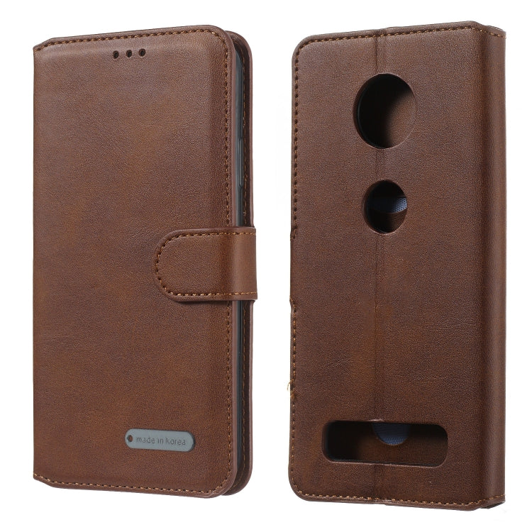 For Motorola Moto Z4 Play Solid Color Buckle Horizontal Flip Leather Case with Wallet & Holder & Card Slots