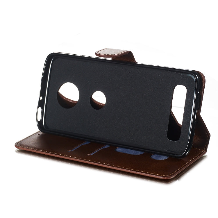 For Motorola Moto Z4 Play Solid Color Buckle Horizontal Flip Leather Case with Wallet & Holder & Card Slots