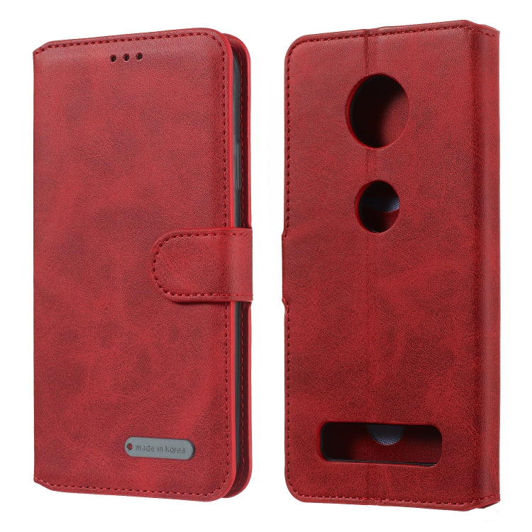 For Motorola Moto Z4 Play Solid Color Buckle Horizontal Flip Leather Case with Wallet & Holder & Card Slots