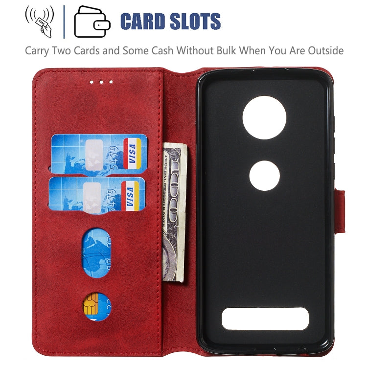 For Motorola Moto Z4 Play Solid Color Buckle Horizontal Flip Leather Case with Wallet & Holder & Card Slots