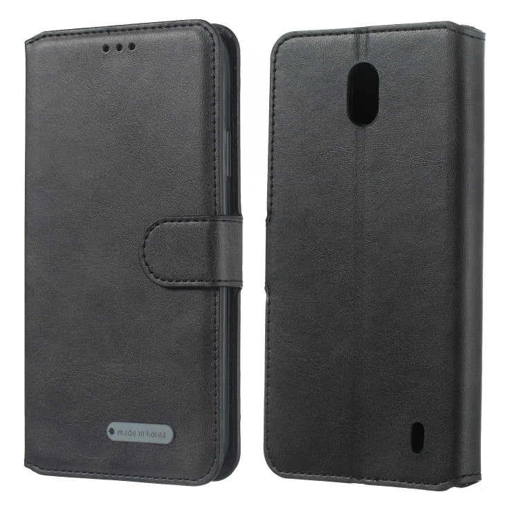 For Nokia 1 Plus Solid Color Buckle Horizontal Flip Leather Case with Wallet & Holder & Card Slots