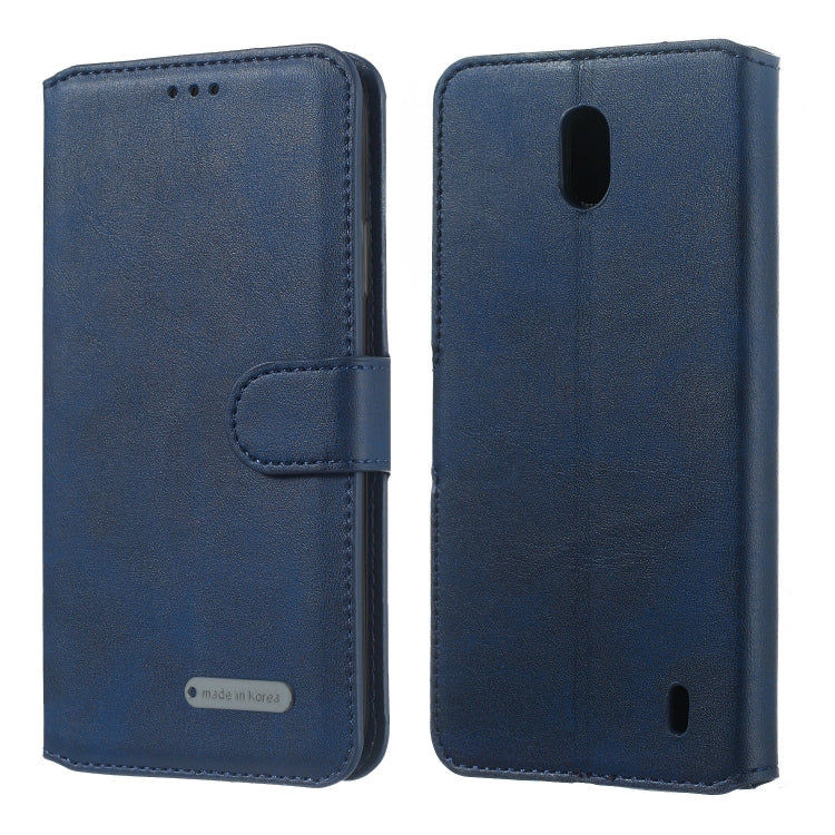 For Nokia 1 Plus Solid Color Buckle Horizontal Flip Leather Case with Wallet & Holder & Card Slots