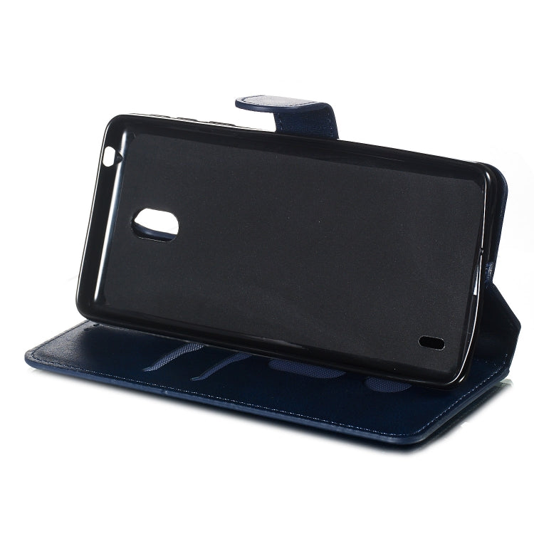 For Nokia 1 Plus Solid Color Buckle Horizontal Flip Leather Case with Wallet & Holder & Card Slots