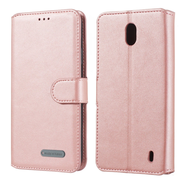 For Nokia 1 Plus Solid Color Buckle Horizontal Flip Leather Case with Wallet & Holder & Card Slots