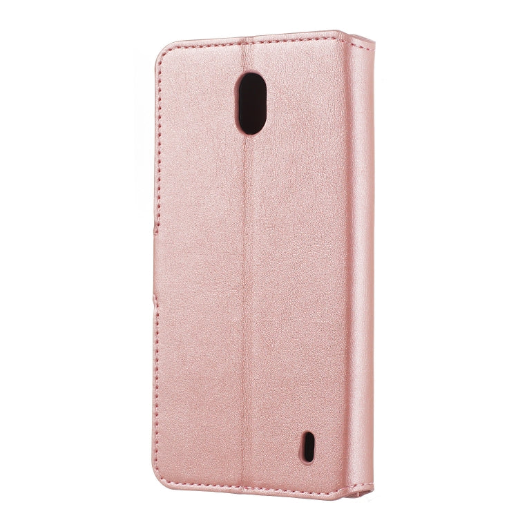 For Nokia 1 Plus Solid Color Buckle Horizontal Flip Leather Case with Wallet & Holder & Card Slots