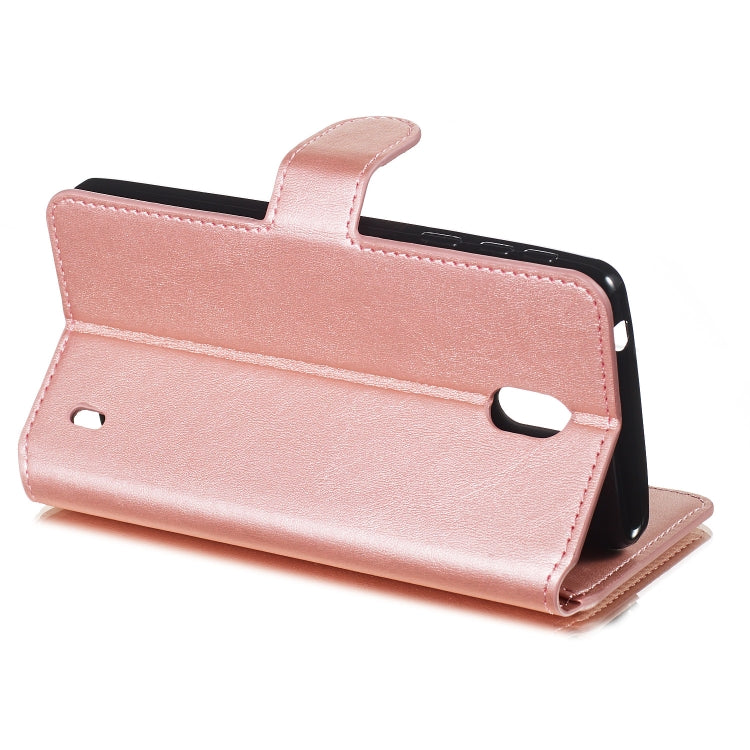 For Nokia 1 Plus Solid Color Buckle Horizontal Flip Leather Case with Wallet & Holder & Card Slots