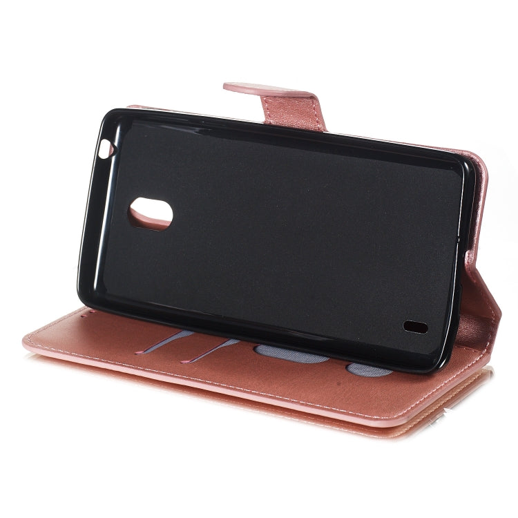For Nokia 1 Plus Solid Color Buckle Horizontal Flip Leather Case with Wallet & Holder & Card Slots